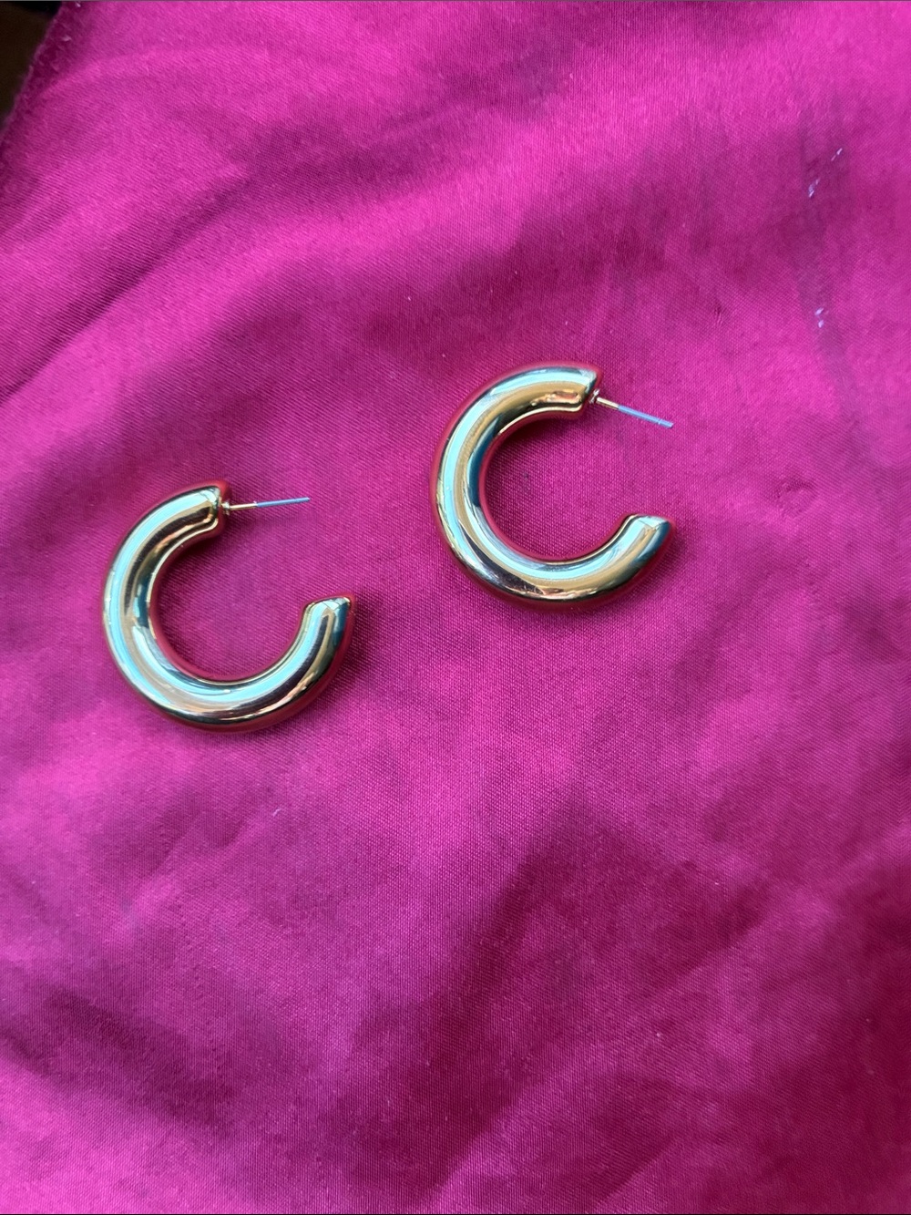 Gold Chunky Hoop Earrings - Women Jewelry